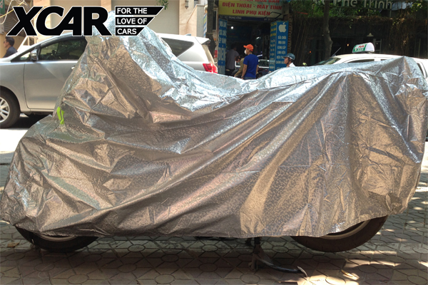 Bạt phủ xe máy tráng nhôm phản quang chất lượng cao, giá rẻ tại Hà Nội